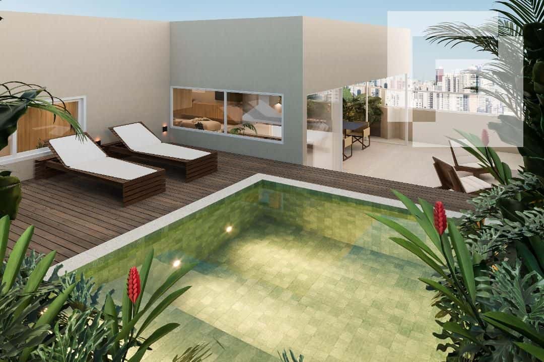 Condomínio Boulevard Île de La Cité Cobertura Itaim Bibi Terraço com piscina
