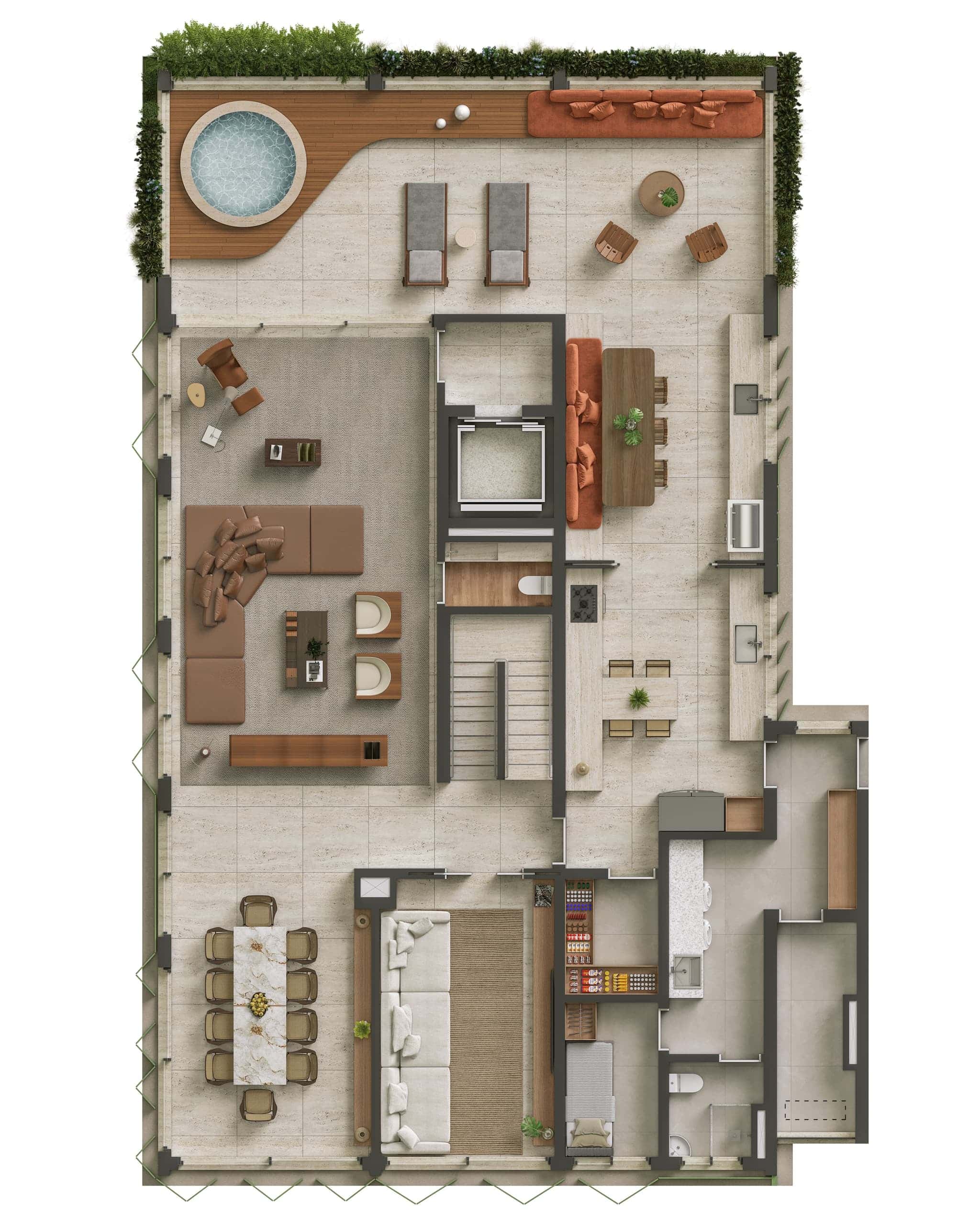 Ourá Alto de Pinheiros Cobertura Planta Ourá Alto de Pinheiros Cobertura Planta