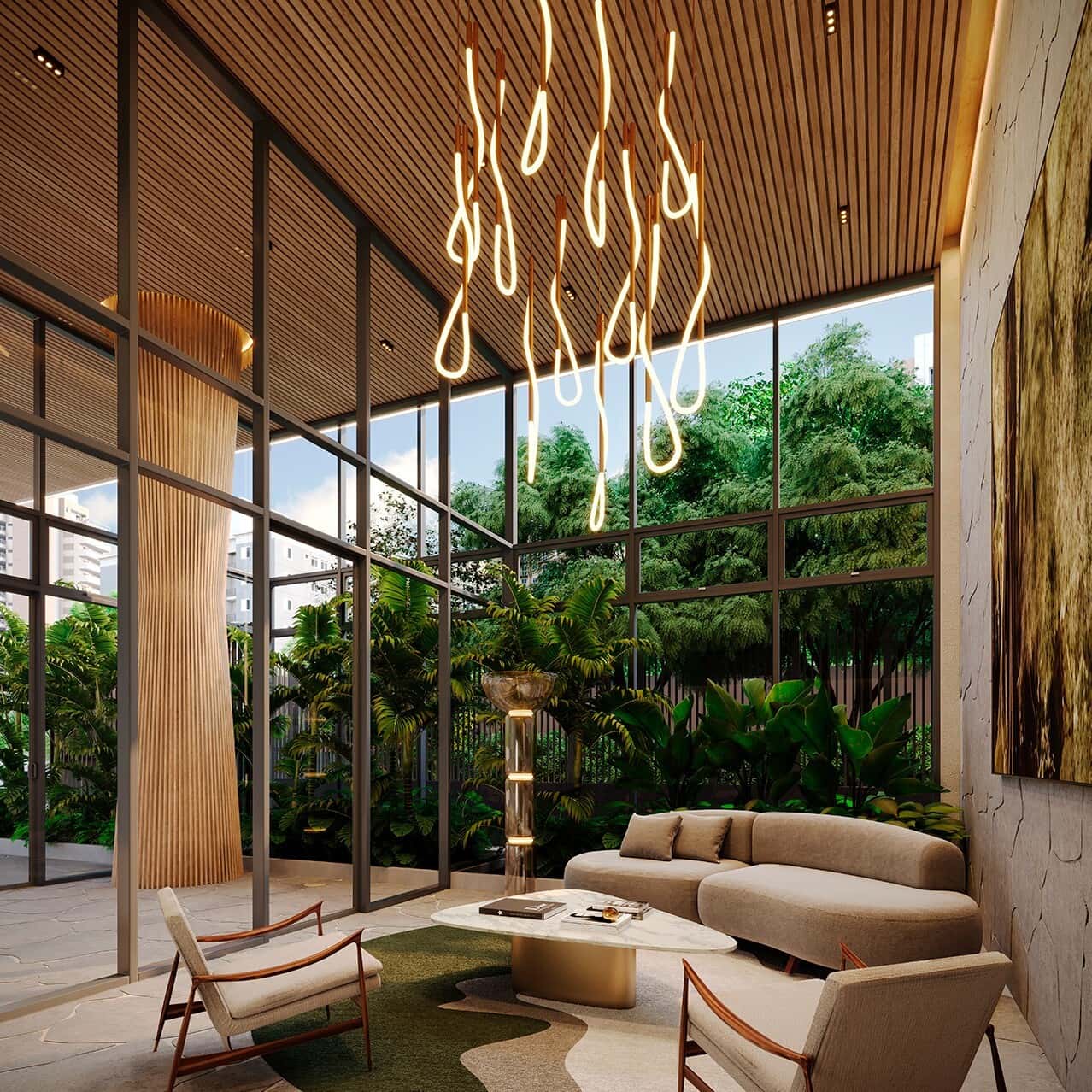 Mac Ibirapuera Penthouse Sala de estar Mac Ibirapuera Penthouse Sala de estar