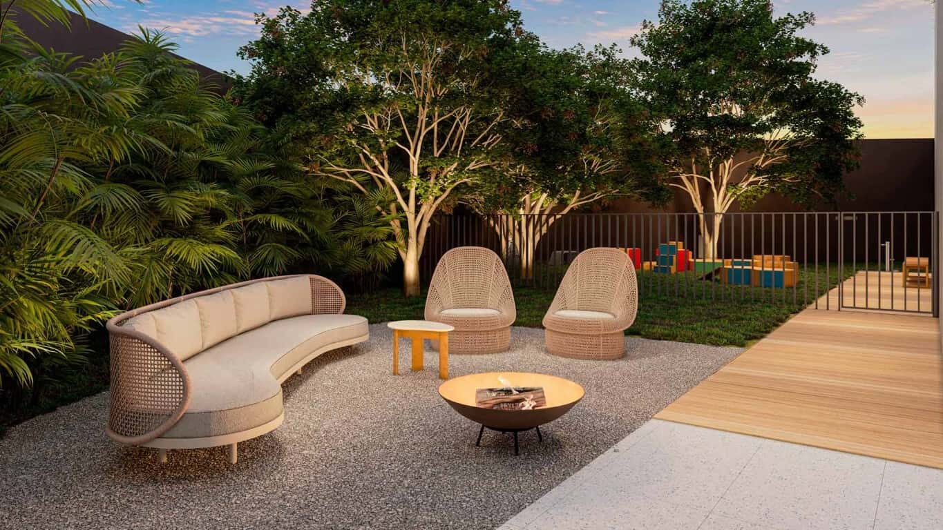 Praça Higienópolis SKR Torre Itambé Lounge externo Praça Higienópolis SKR Torre Itambé Lounge externo