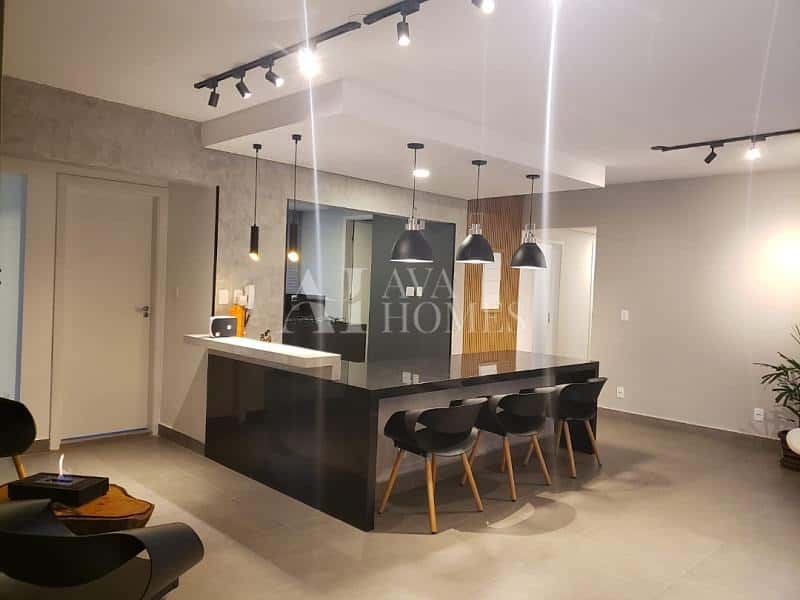 Condomínio Hugo Conti Jardim Paulista Sala de estar e cozinha Condomínio Hugo Conti Jardim Paulista Sala de estar e cozinha