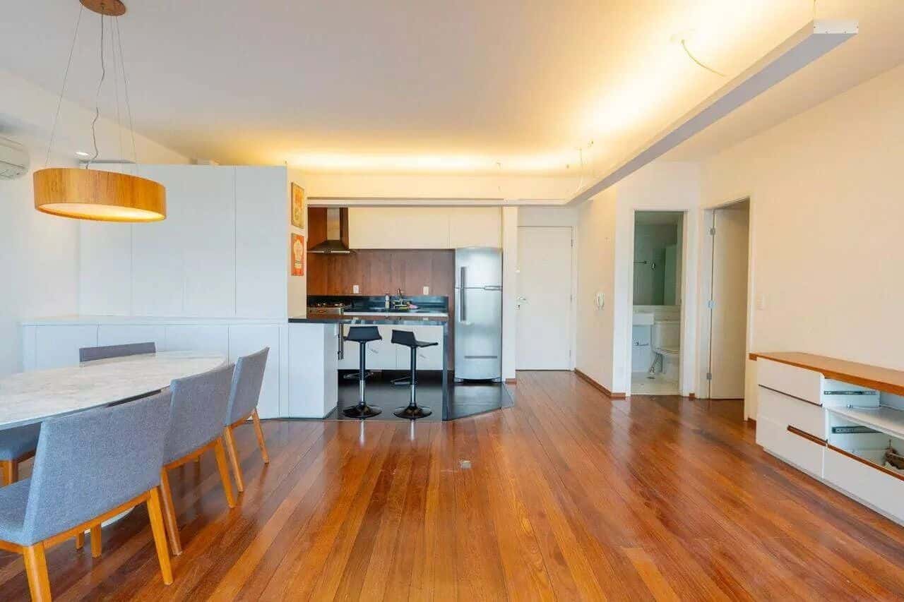 New Age Brooklin Sala de estar e cozinha New Age Brooklin Sala de estar e cozinha