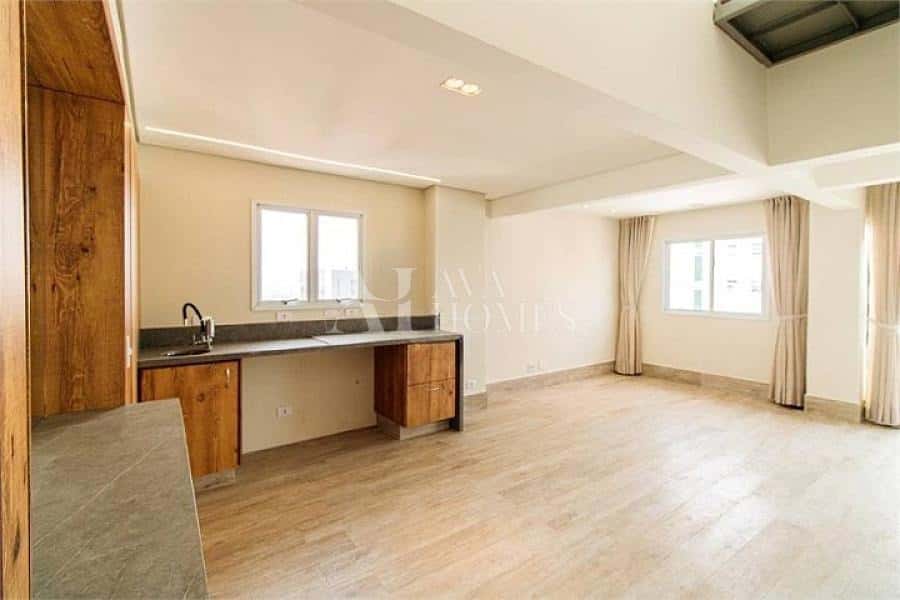 Estilo Jardim América Sala de estar com cozinha Estilo Jardim América Sala de estar com cozinha